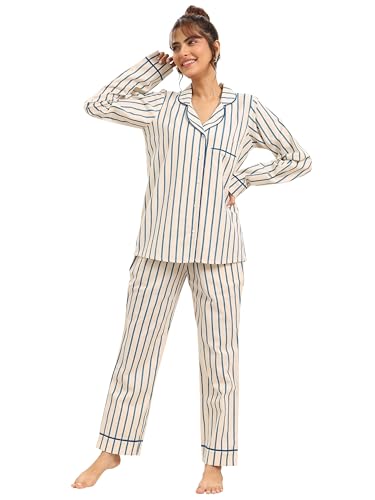 Libas Striped Cotton Blend Night Suits For Women (50336Hxs)