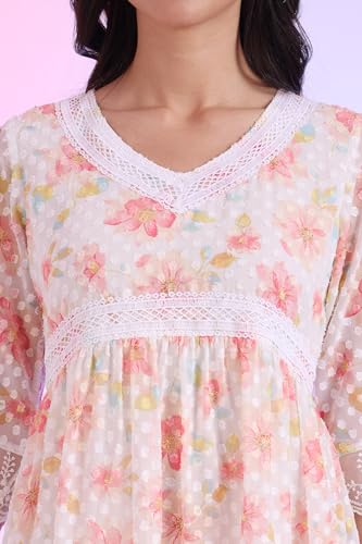 Aurelia Women'S Yarn Dyed Cotton Blend Straight Kurti