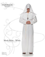 Underwraps Men's Monk Robe Costume-White, One Size