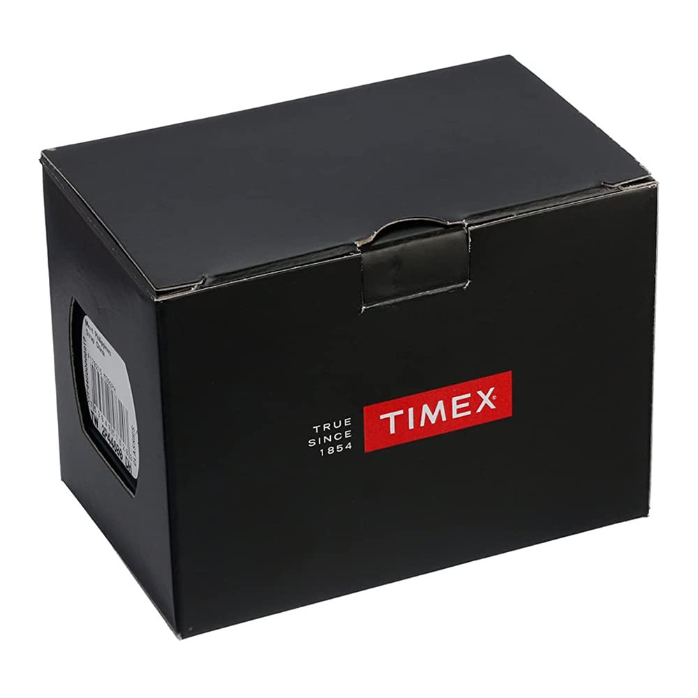 Timex Men's Easy Reader 35mm Day-Date Watch - Silver-Tone Case White Dial with Dark Brown Leather Strap