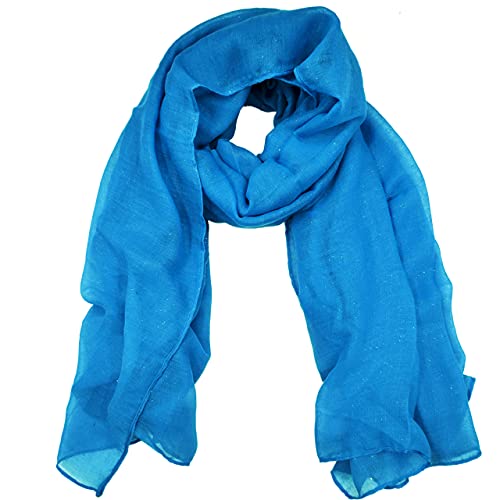 woogwin Women's Cotton Scarves Lady Light Soft Fashion Solid Scarf Wrap Shawl (One Size, StarTeal)