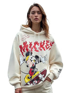 Bewakoof Heavy Duty 1.0 Official Disney Merchandise Womens Graphic Printed Oversized Hoodies_601811_Pink_XS
