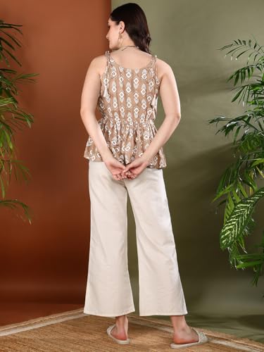 Stylum Womens Floral Printed Rayon Kurti Pant Set