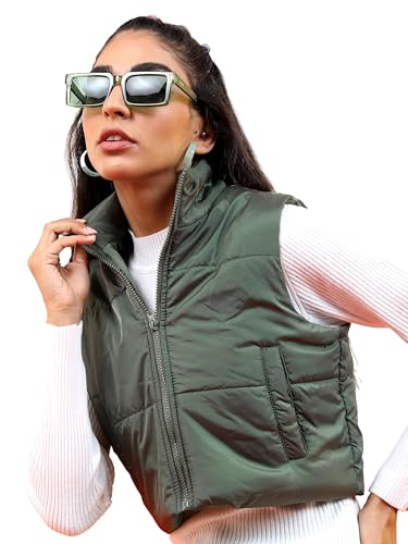 Ketch Womens Sleeveless Regular Fit Jacket Khjk000063 Olive Xl