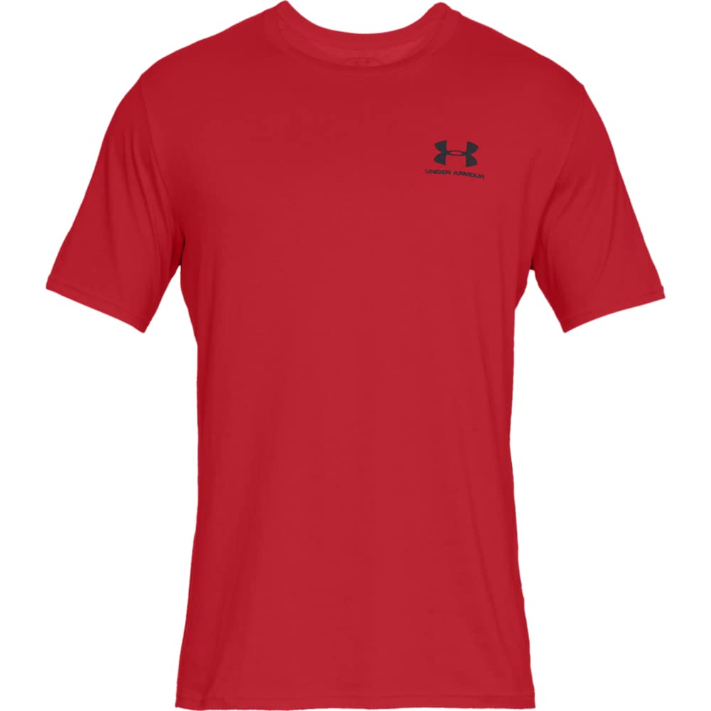Under Armour Men's UA Sportstyle Left Chest Short Sleeve Shirt LG Red