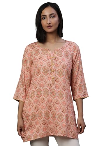 Aurelia WomenS Cotton Kurti (24Fea30415_Orange