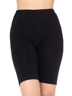 Clovia WomenS Cotton Spandex Medium Waist Outer Elastic Cycling Shorts (Pn5041G13_Black_L)
