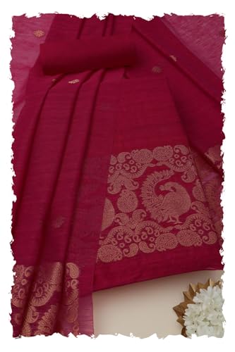 Soch Women Art Silk Zari Woven Unstitched Dress Material