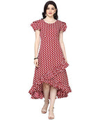 OOMPH! Womens Crepe Wrap Maxi Dress - Crimson Red