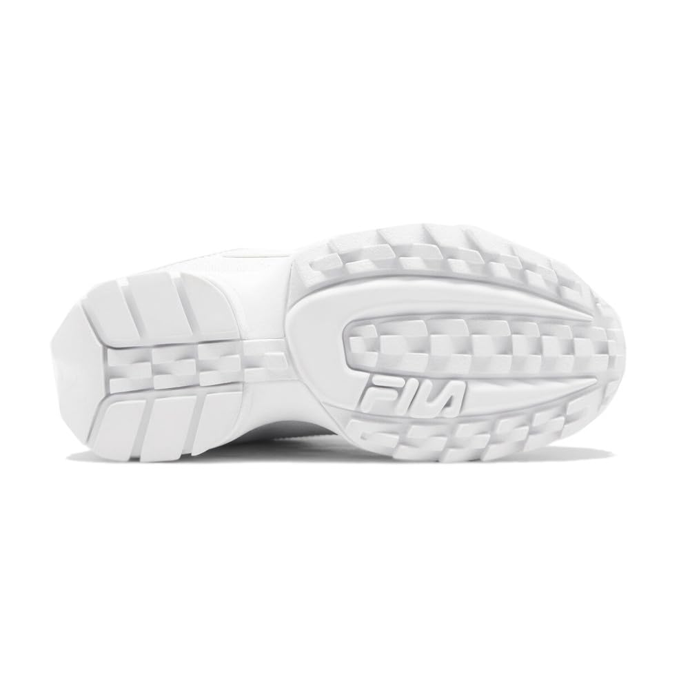 Fila Men's Strada Disruptor fashion sneakers, White/Peacoat/Vinred, 10 US