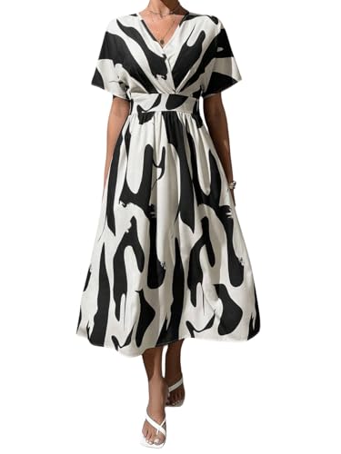 Leriya Fashion Womens Rayon Fit and Flare Ankle Length Dress (LF-WD1194_Black_XL)
