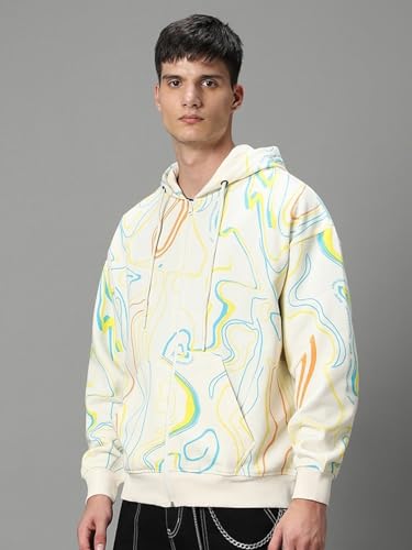Bewakoof Heavy Duty 1.0 Mens AOP Oversized Fit Full Sleeve Fleece Hoodies