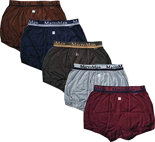 Rupa Macroman MenS Cotton Brief (Assorted Colours, 110 Cm, 4Xl) - Pack Of 5(Colors And Prints May Vary)