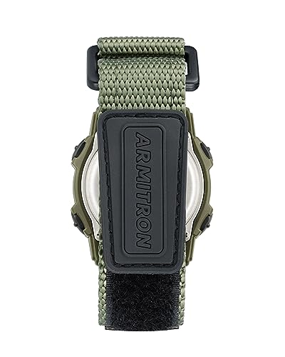Armitron Sport Quartz Sport Watch with Nylon Strap, Black, 24 (Model: 45/7004DGN)