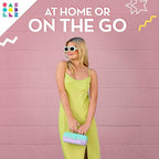 Caboodles Pretty in Petite Makeup Box, Two-Tone Pink on Lavender, Hard Plastic Organizer Box, 2 Swivel Trays, Fashion Mirror, Se