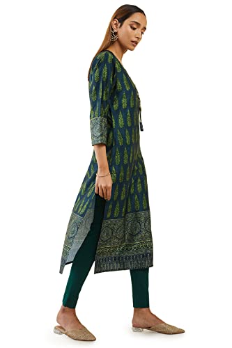 Soch Women'S Satin Printed Regular Dress Shirt