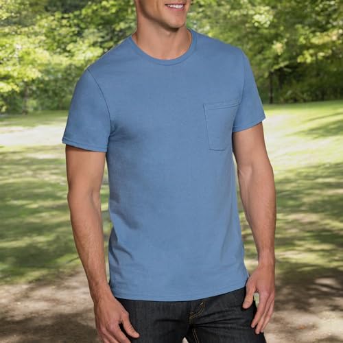 Fruit of the Loom Men's Pocket T-Shirt Multipack (5 Pack), Assorted (5Pack), X-Large