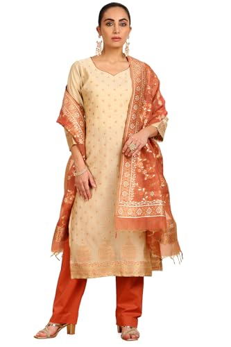 Soch Women Chanderi Woven Unstitched Dress Material