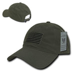 Relaxed Ripstop Cap, USA Flag, Olive