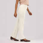BlissClub Ultimate Flare Pants for Women Upto 54 ft | Ribbed Waistband, 4 Pockets | High Waist Trousers and Formal Pants for Of
