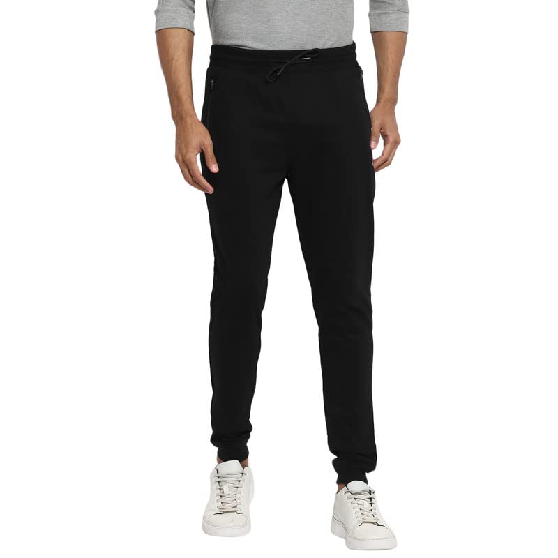 Turtle Men Essentials Black Solid Joggers