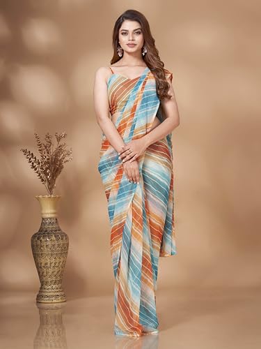Womanista WomenS Leheriya Georgette (Ti_3334_Multicolor)