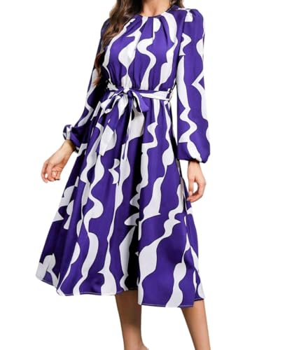 Leriya Fashion Rayon Fit and Flare Below The Knee Women Dress (LF-WD1221_Blue