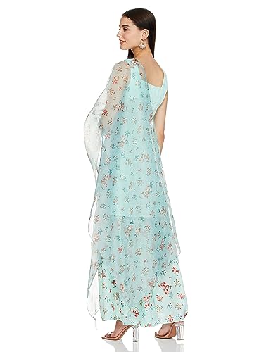 Ketch WomenS Polycotton Tunic Sharara And Dupatta (Khk3000754_Aqua