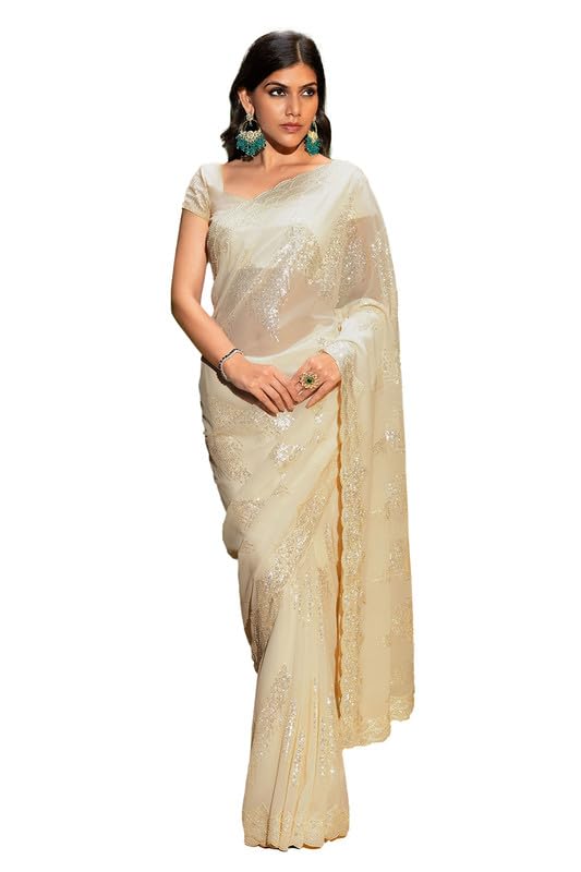 Soch Women Georgette Saree with Sequins