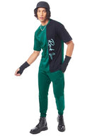 Bewakoof Official Naruto Merchandise Mens Graphic Print Oversized Fit Half Sleeve Round Neck Cotton Co-ordinates_603198_Green_S
