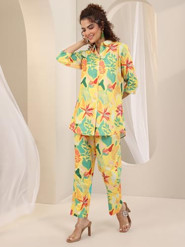 Libas Womens Printed Cotton Blend Co-Ord Set For Women