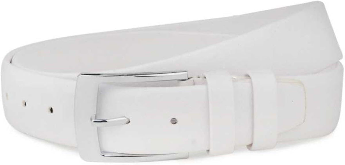 Men White Texas Leatherite Belt ()_1102 34