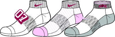 Nike Synthetic 3p Graph Nc Lwct Socks Pack Of 3 Misc Girls Novelty Socks