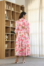 Leriya Fashion WomenS Rayon Casual Below The Knee Western Dress (Lf-W.Dress-Wd1317_Light Pink