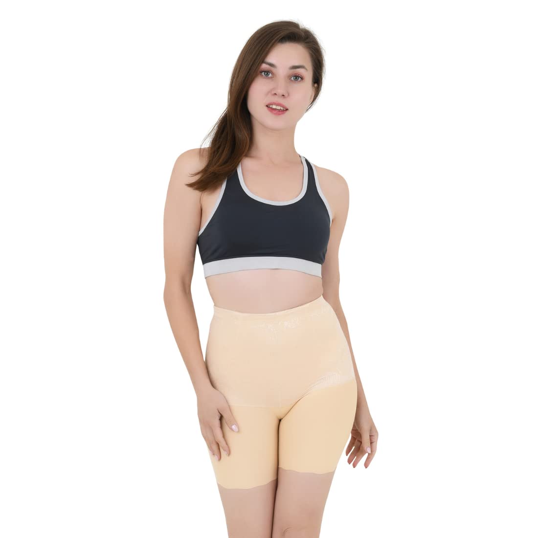 OLSIC High Waist Tummy Slim Shorts Pantie Abdoman Controlar Pant Women Body Shaper Briefs Beige