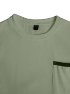 Indoprimo MenS Polyester T Shirt With Pocket Half Sleeves Round Neck Line Solid Pattern Loose Fit Classic Style And Standard Le