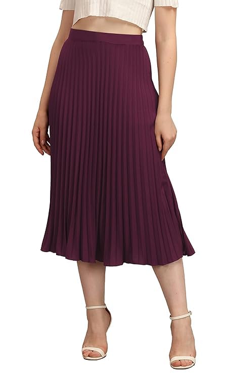 Kzully | Chic Midi Skirts Elegant Ensembles For Women & Girls Purple