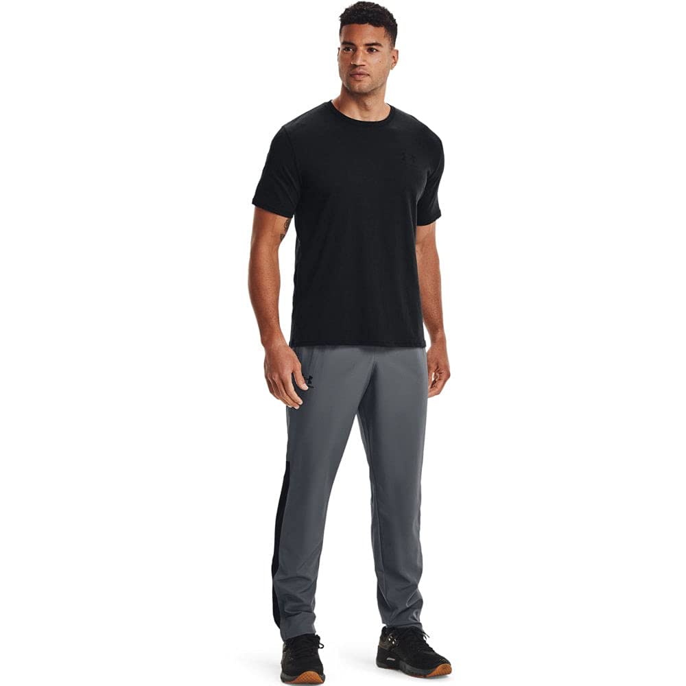 Under Armour Men's Woven Vital Workout Pants, Pitch Gray (012)/Black, Medium Tall