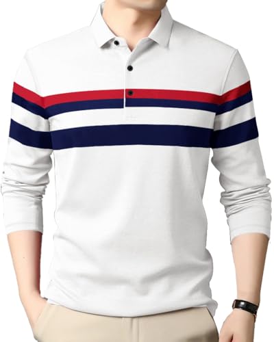 Noble Monk MenS Regular Fit Polo T Shirt |Full Sleeves |Collar Tshirts | Casual T-Shirt For Men