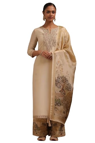 Soch Women Tissue Suit Set with with Beads and Stones