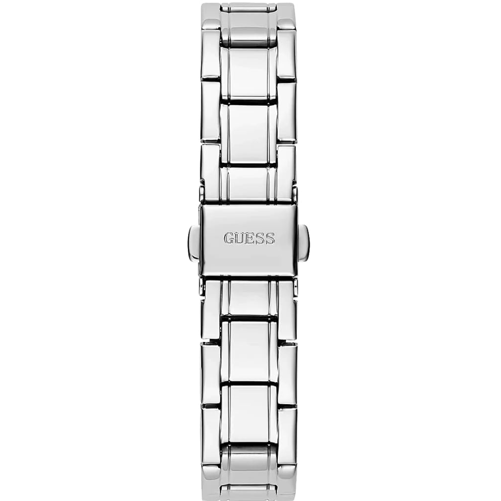 GUESS Ladies 28mm Watch - Silver Tone Bracelet Silver Tone Case White Dial