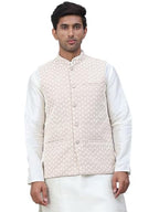 Jompers Mens Embroidered Viscose Rayon Nehru Jacket