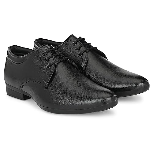 GELLWOJ Boys Black Formal Shoes Comfortable Lightweight Slip On Dress Shoes for School College Office Uniform Wedding for Kids a 5