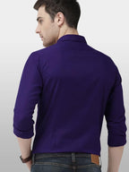 Tee Projekt Mens Shirt Solid Cotton Long Sleeve Button Down Beach l Office l Home (Pack of 1)