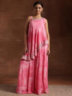 Libas WomenS Silk Blend Regular Co-Ords Set (27858_Pink