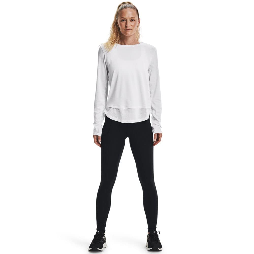 Under Armour Womens Motion Leggings, Black (003)/Jet Gray, Large Tall