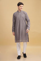Be Active MenS Traditional Embroidered Lucknowi Design Full Sleeves Kurta || Cotton Kurta For Men || Men Kurta For Wedding || K
