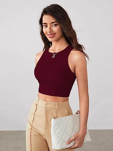TAGAS Skinny Fit wome Western Tank Tops for Womens and Girls| (C5P-51_Wine