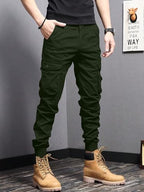 Leriya Fashion MenS Cargo Pants With Pockets | Cotton Joggers For Men | 6 Pocket Jeans Pant | Casual Trousers For Men (Lf-Tp-11