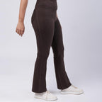 BlissClub AM:PM Cotton Flare Pants -Tall Above 55, Highwaisted, Wide Waistband, 4 Pockets, 95% Cotton